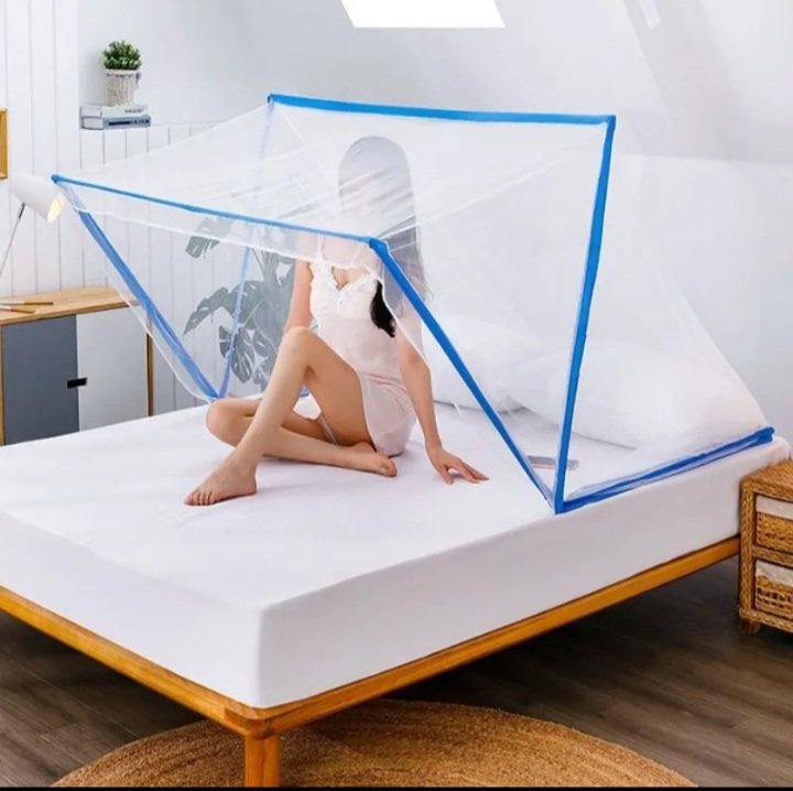 Single Bed Foldable Mosquito Net - (L - 5ft , W - 6ft) image 2