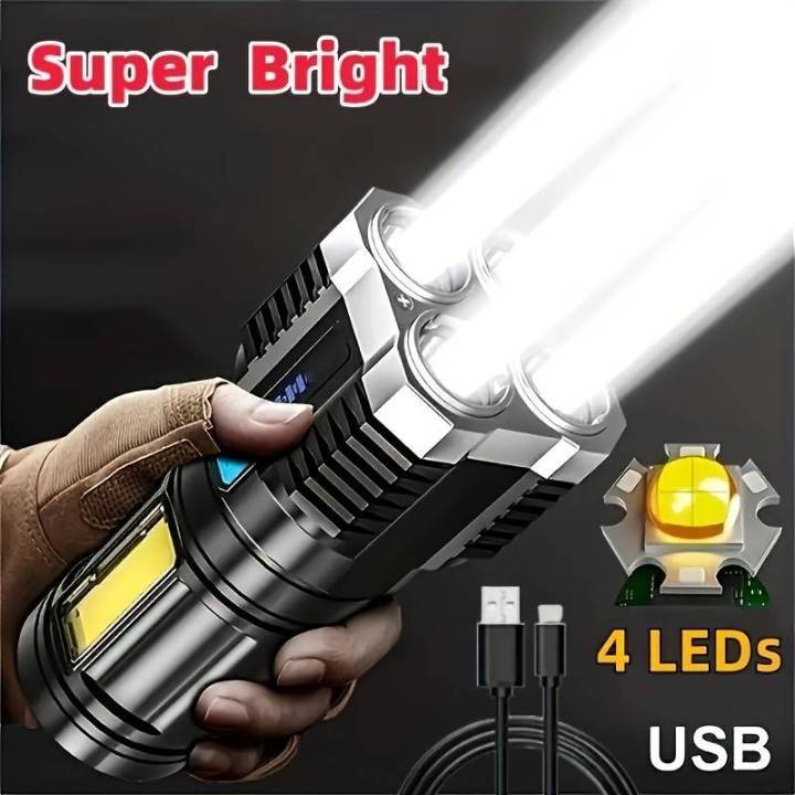 4 Mode Led Torch With Side Light