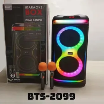 Brodu BTS-2099 iKaraoke Dual 8 Inch Bluetooth Speaker image 2