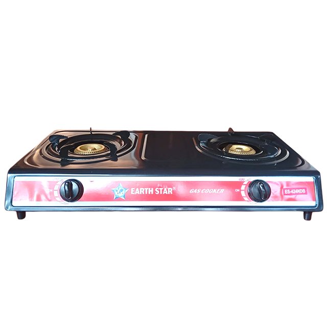 Earth Star Dual Burner Non-Stick Gas Cooker ES-424NDB