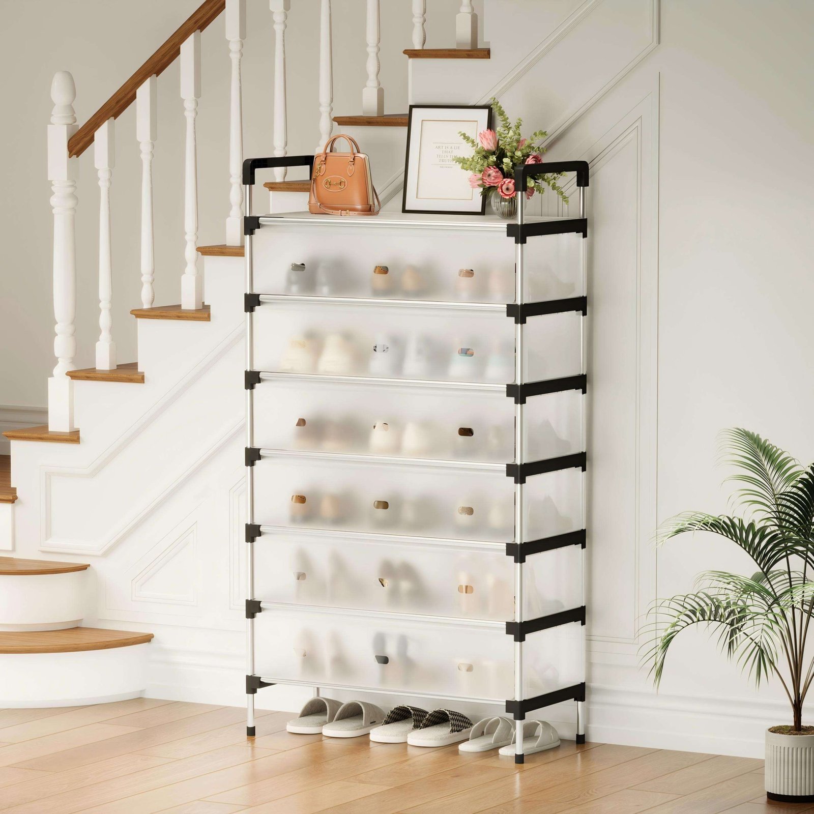 6 Layer Dustproof Shoe Rack image 2