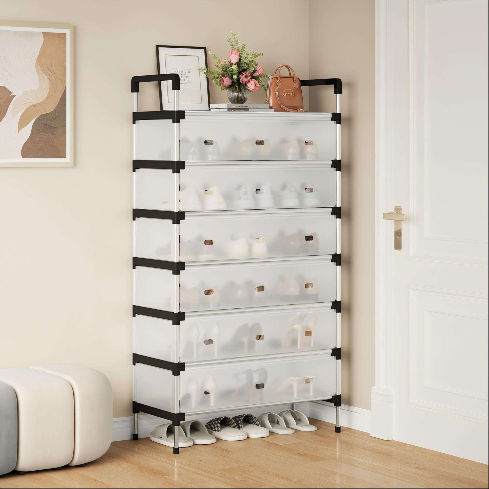 6 Layer Dustproof Shoe Rack image 4