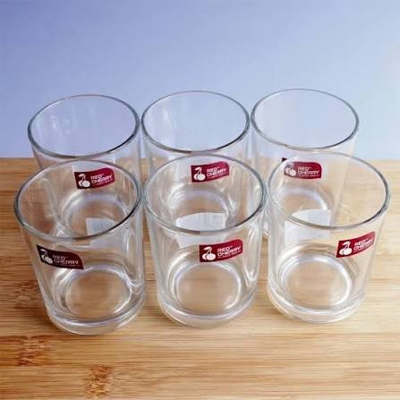1 Pc Red Cherry Whiskey Glass Set - 225ml - 70085 image 2