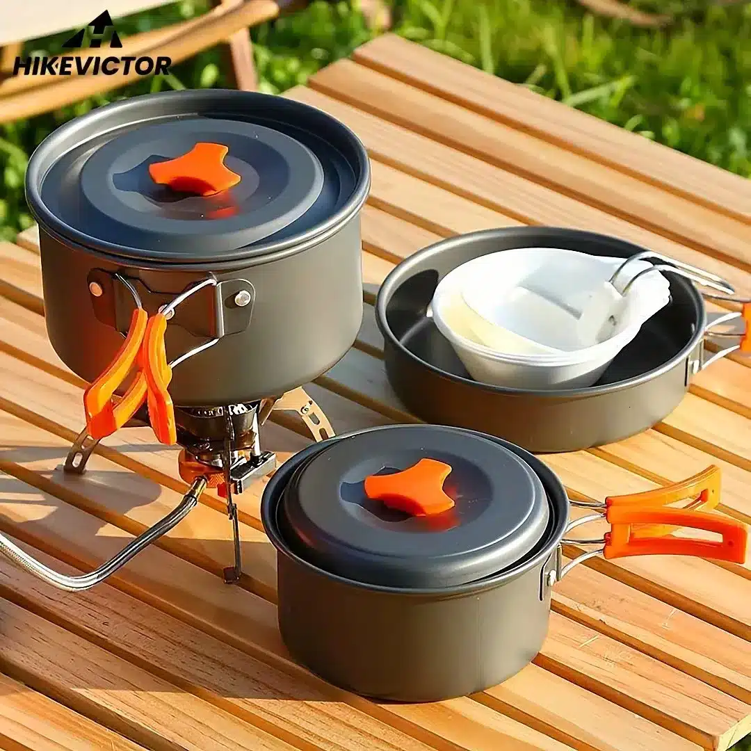 3 Pcs Aluminum Camping Cookware Set image 2