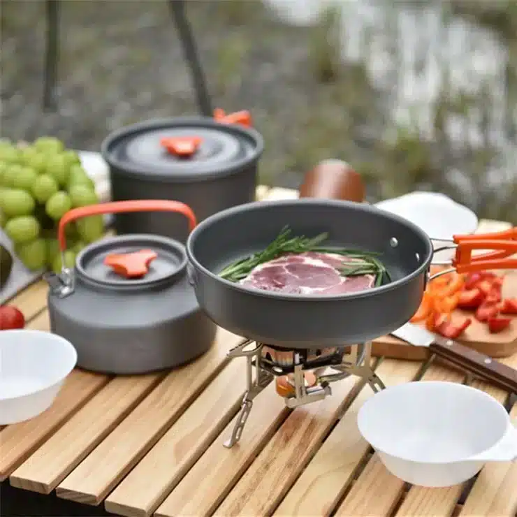 3 Pcs Aluminum Camping Cookware Set image 4