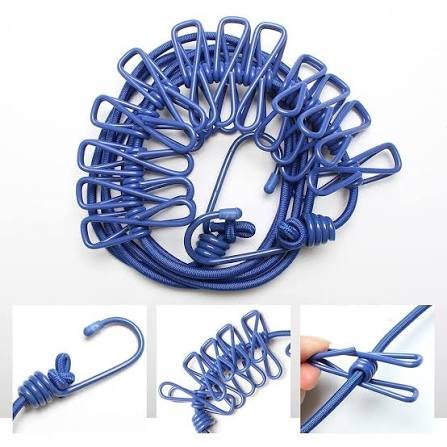 10 Pcs Cloth Clip With Rope - 765-39A